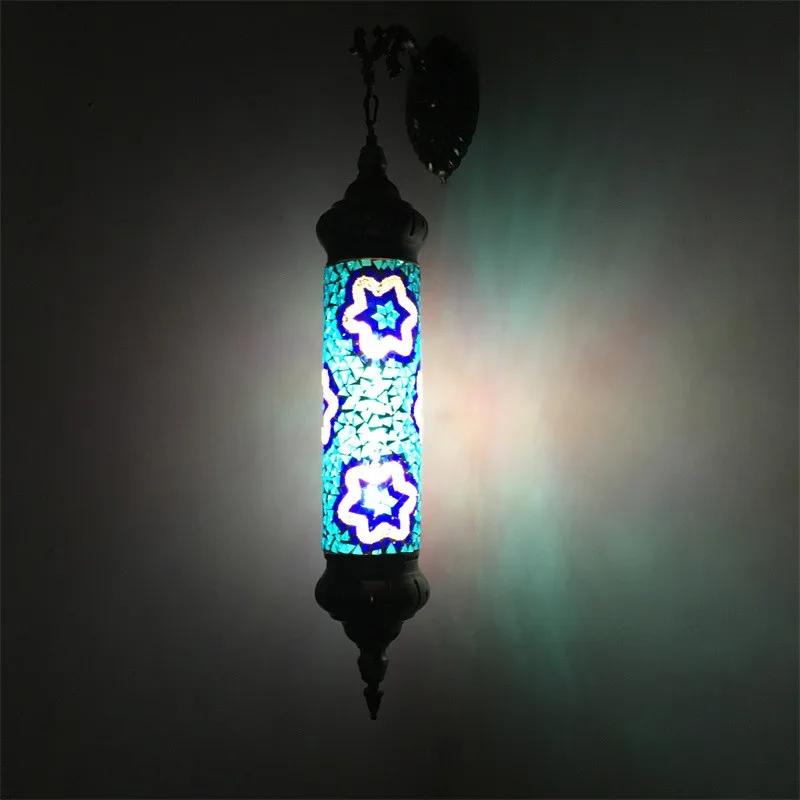 Новый Средиземноморский стиль арт-деко Турецкая мозаика настенный светильник