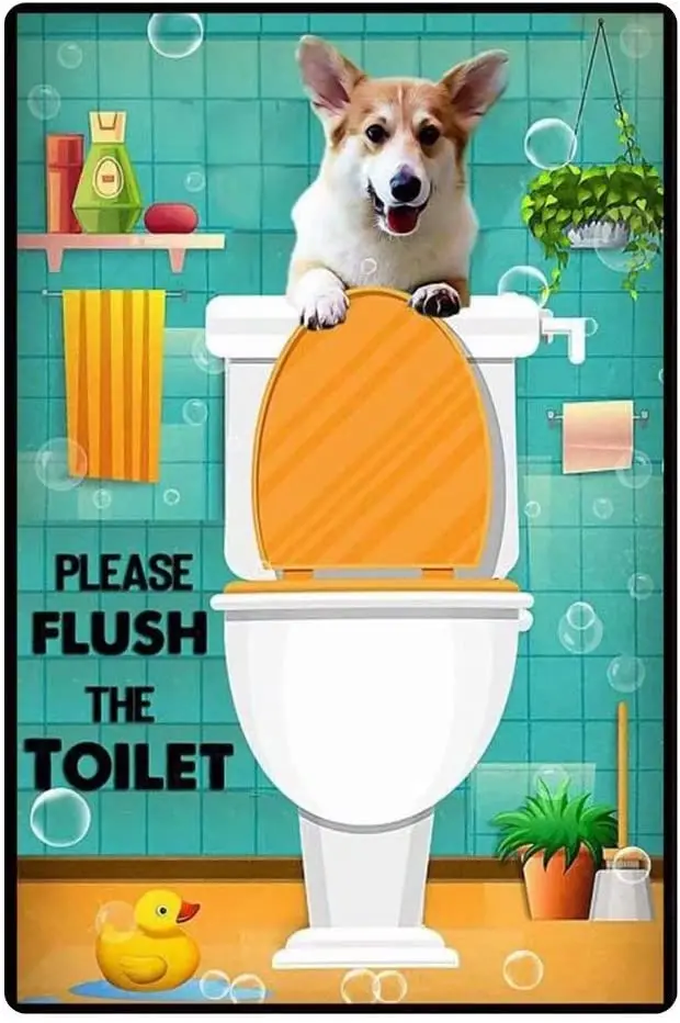 

Декоративная табличка Corgi в стиле ретро, металлический жестяной плакат для туалета, для кафе, бара, магазина, настенное украшение для стен, Ф...