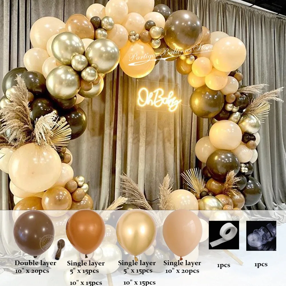 

102Piece Balloon Garland Set Birthday Wedding Party White Balloon Arch Chrome Gold Confetti Birthday Wedding Party Theme Decorat