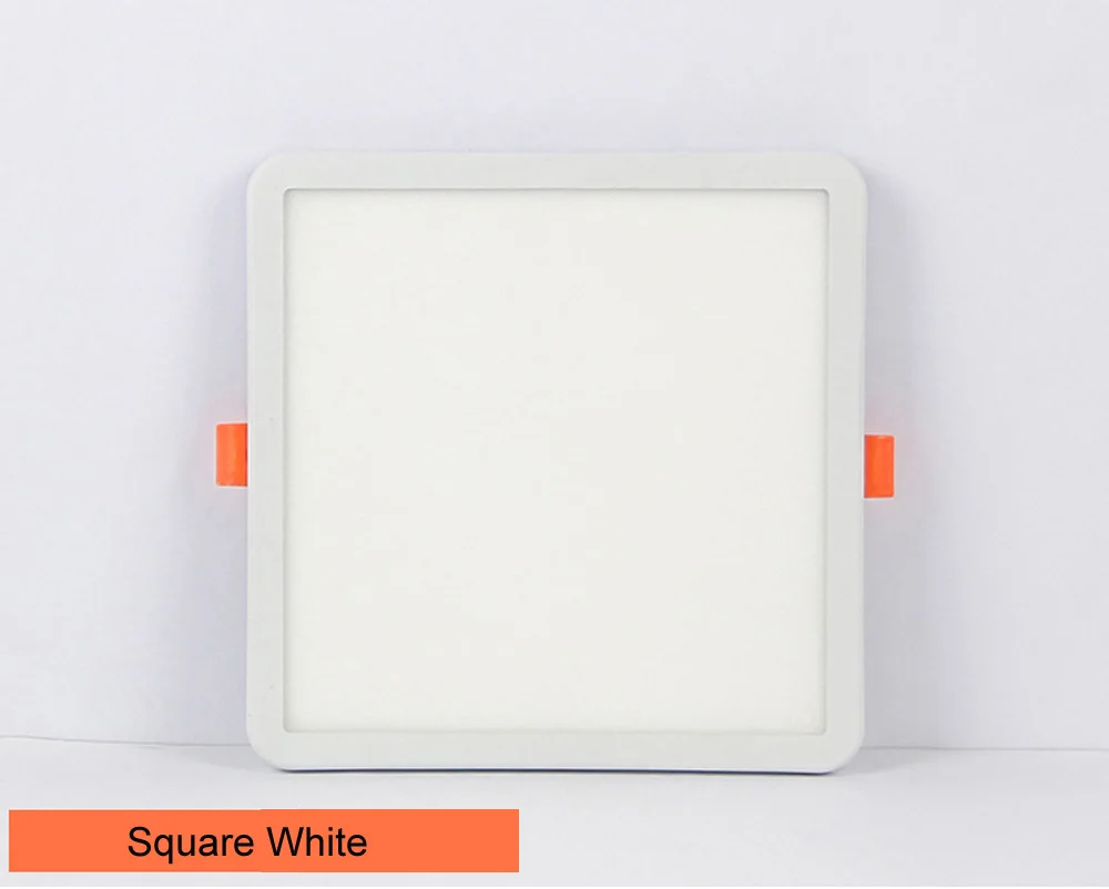 Square White T-SUNRISE ультратонкий Светодиодный светильник 220 В 6 Вт 8 Вт 15 Вт 20 Вт светодиодный потолочный круглый квадратный встраиваемый светильник светодиодный панельный светильник для спальни и кухни - Испускаемый цвет: Square White