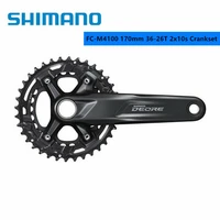 new 2020 shimano deore fc m4100 crankset 170mm 36t 26t 2x10 speed mtb bicycle wide range crank arm chainring
