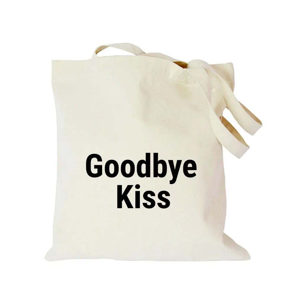 Сумка для покупок из эко-ткани с буквенным дизайном складная многоразовая