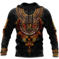 mexico aztec sun stone custom your name casual hoodie spring unisex 3d printed culture zipper pullover menwomens sweatshirt
