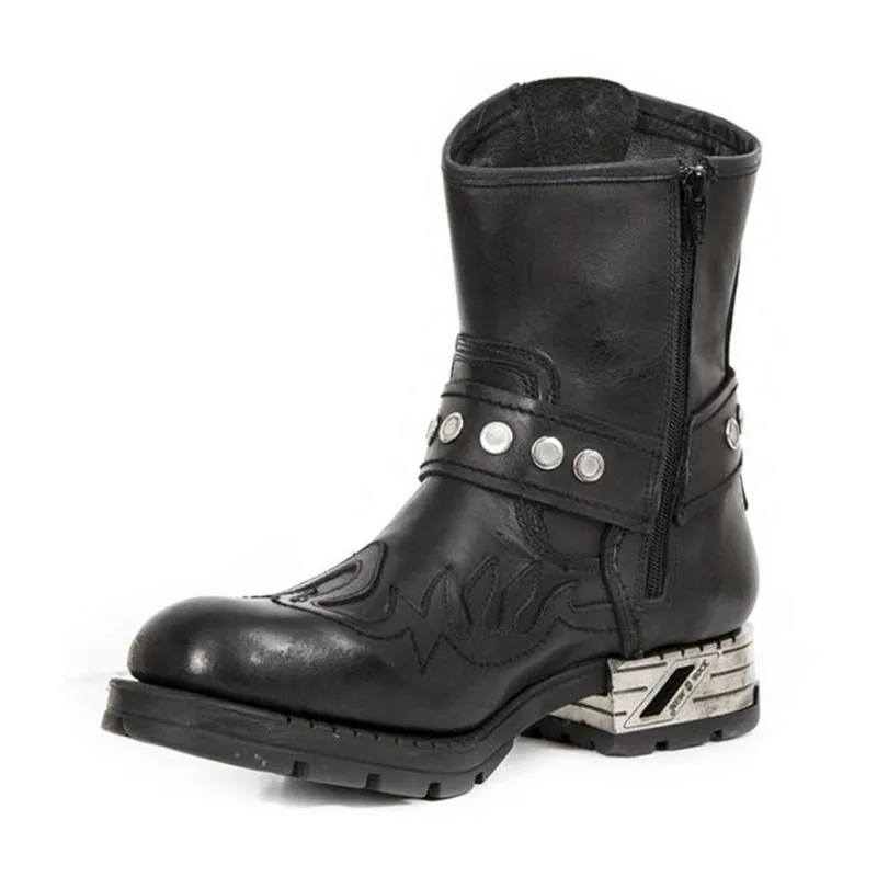 

ERENEJIAN модные мужские ботинки в стиле панк кожаные мотоциклетные байкерские ботинки готические высокие ботинки обувь на платформе с застежк...