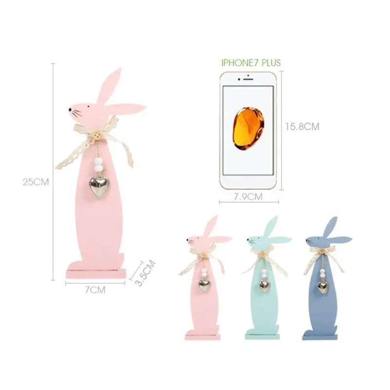 Пасхальный кролик деревянный кулон Деревянное яйцо Кролик Висячие ремесла