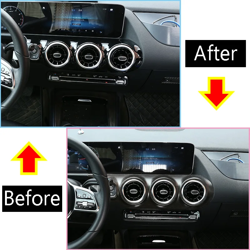 

For Mercedes Benz B Class W247 2020 ABS Oak wood grain Central Control Air Conditioning Decorative Panel Trim Car Accessories
