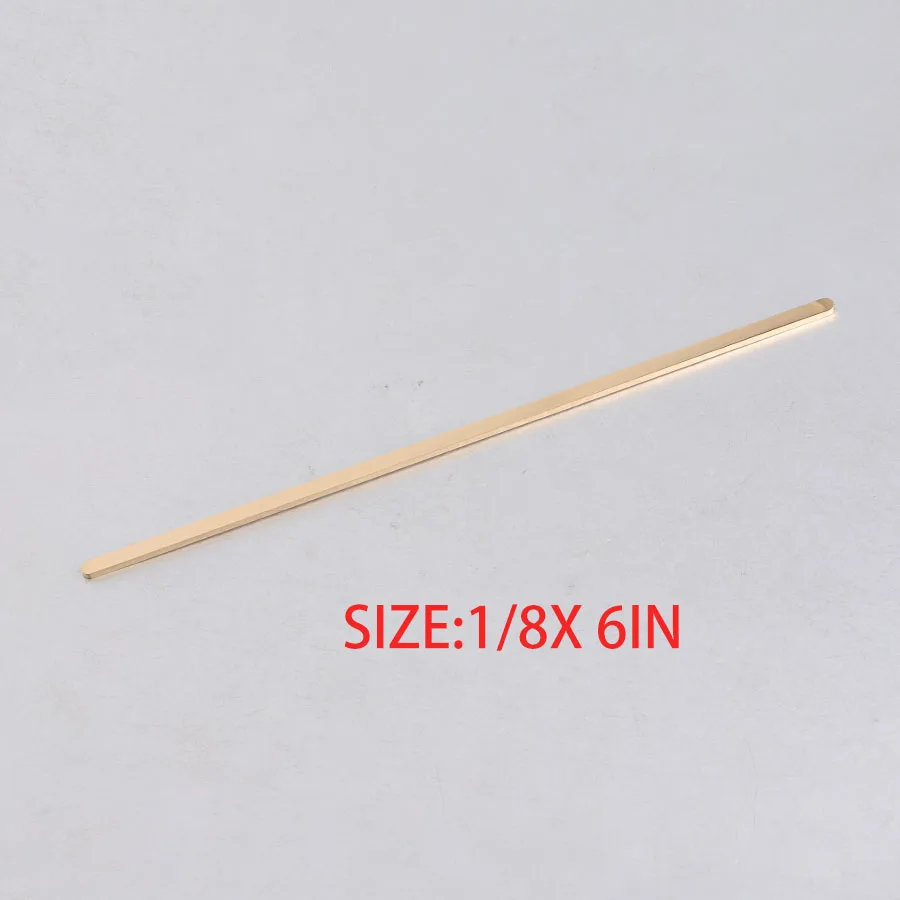 0.125inx6in gold Fnixtar DIY C Открытый Браслет-манжета материал зеркальная полировка нержавеющая сталь прямоугольная подвеска-заготовка 1/4*6 дюймов(6x152 мм) 10 шт./лот - Окраска металла: 0.125inx6in gold