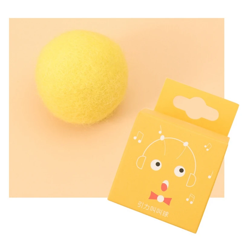 

1pcs Cat Toy Ball Chirping Interactive Fun Cat Bite Toy Cat Teeth Cleaning Toy Balls Puppy Toys Stretch Rubber Leaking