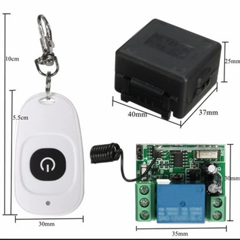 

Set Remote Control Switch Switch 315MHz 433MHz 1pcs DC12V Wireless Receiver Practical