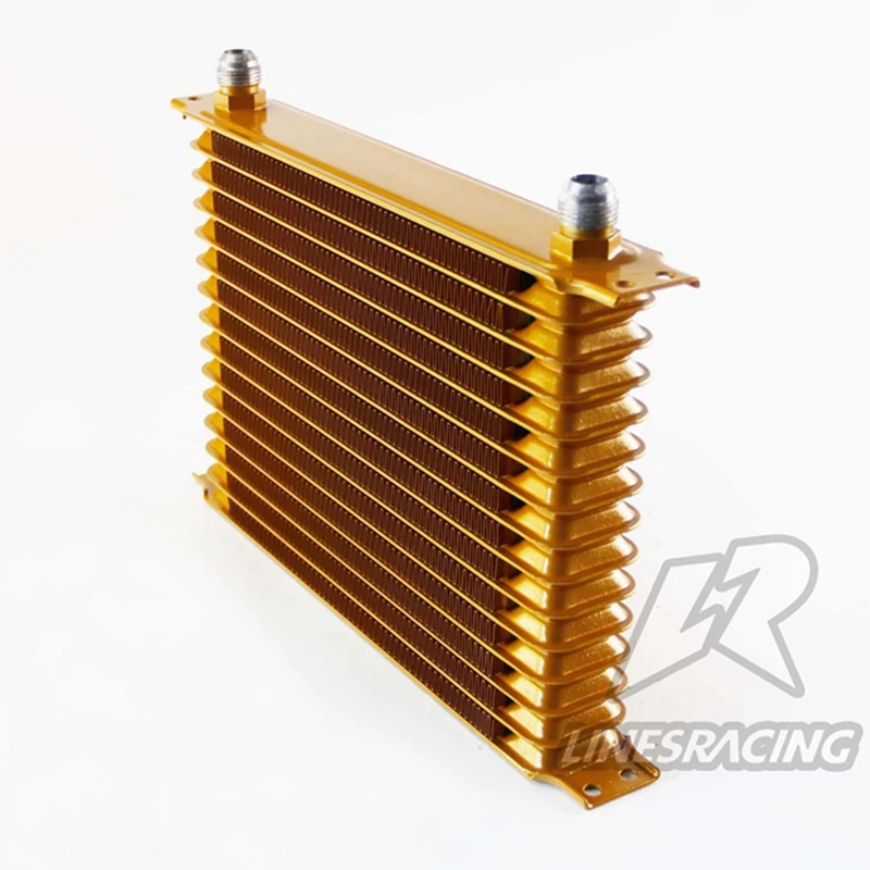 

Universal Fit Turbo Engine Transmission Oil Cooler AN10 15 Row Aluminum