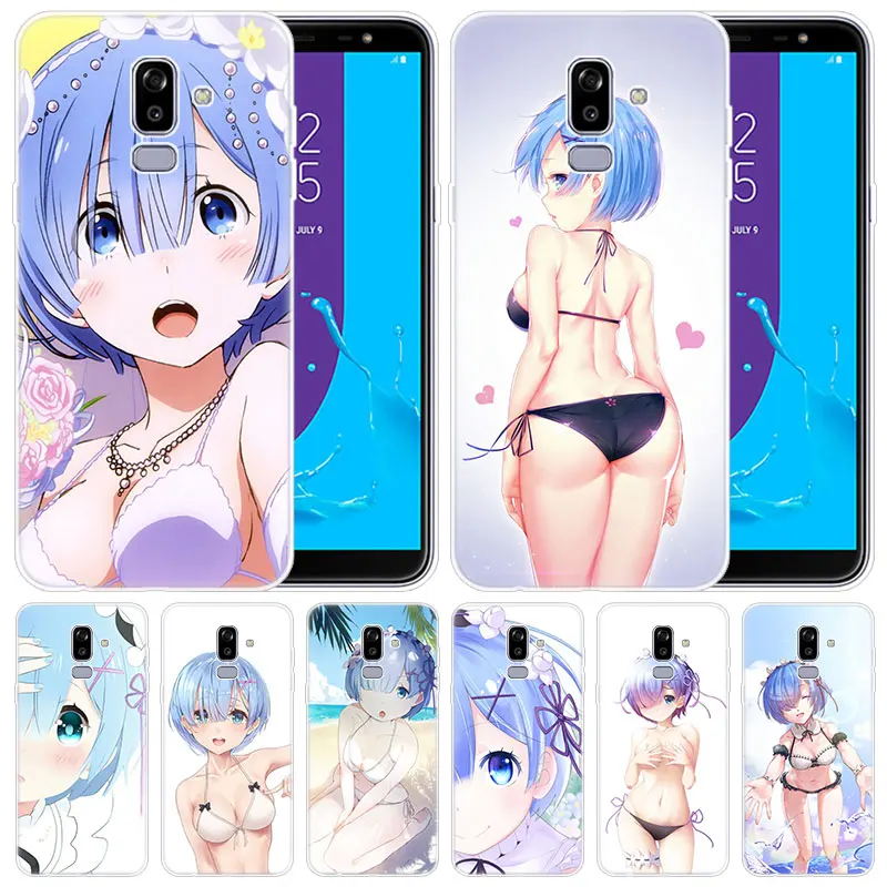 Роскошный мягкий силиконовый чехол аниме RE ZERO Ram Rem для Samsung Galaxy J8 J7 J6 J4 J2 2018 Core J3 2016