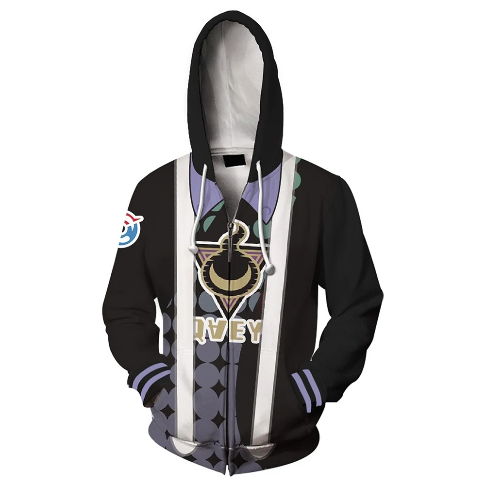 Толстовка с капюшоном для мужчин и женщин 3D Аниме Покемон Повседневная Верхняя