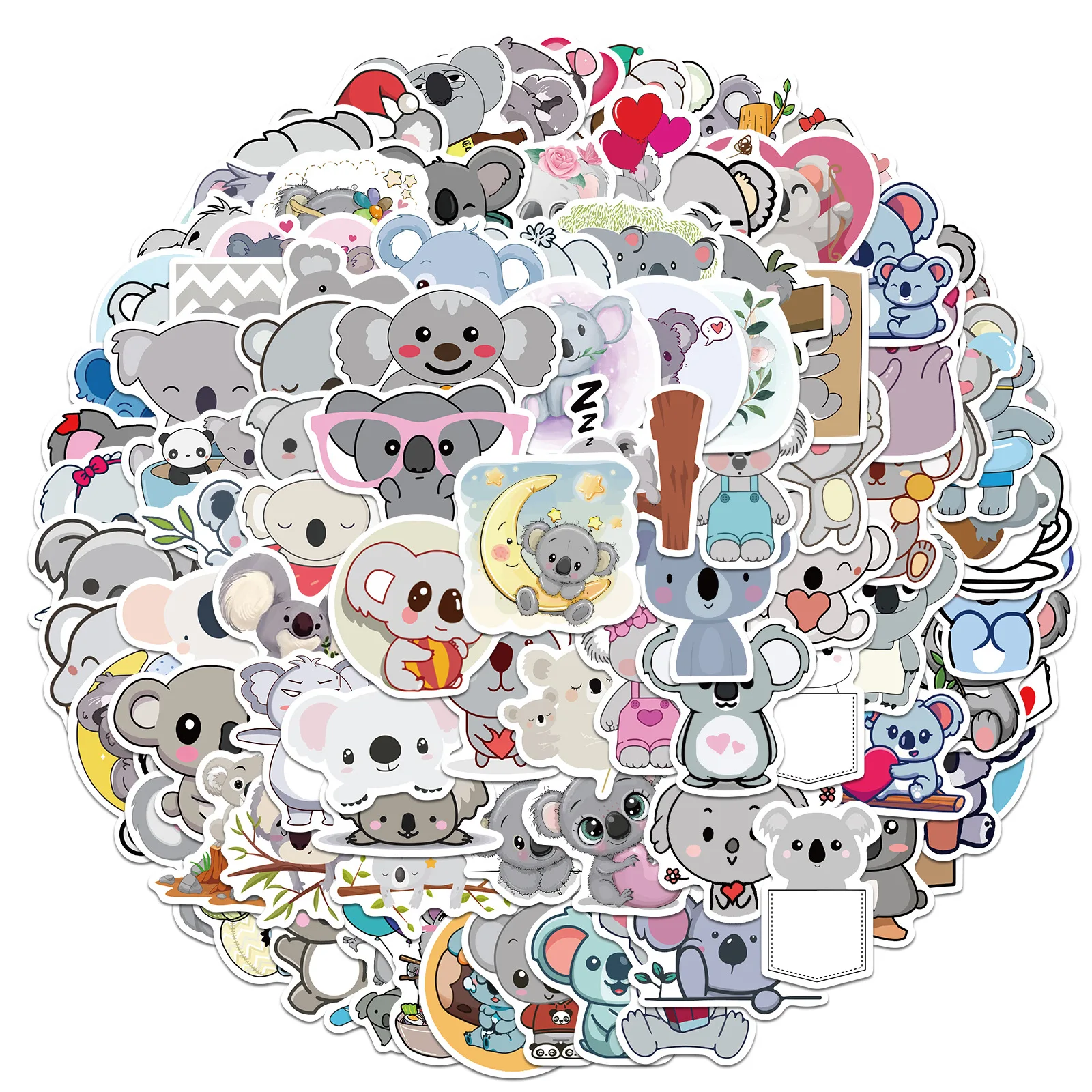 

10/30/50CPS Cute Animal Koala Sticker Graffiti Laptop Suitcase Helmet Guitar Decoration Toy Wholesale