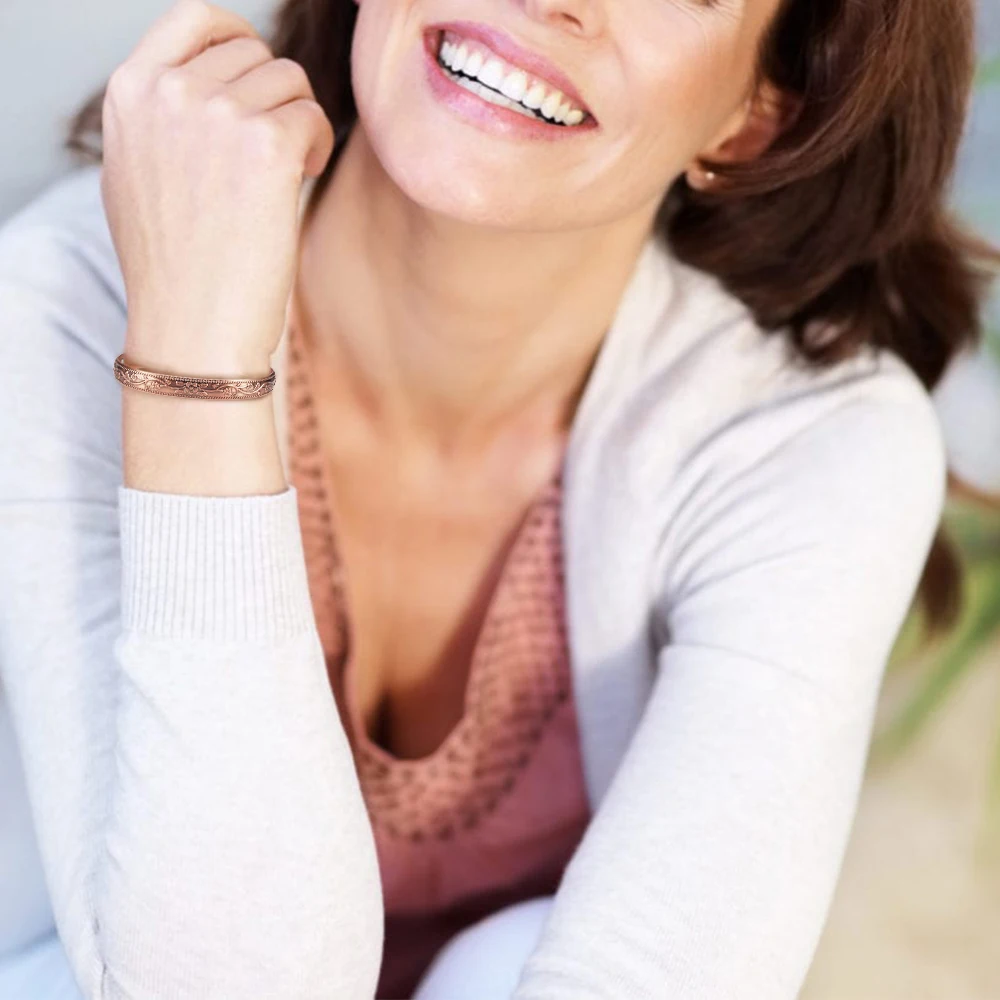 Ювелирные изделия Wollet магнитная терапия браслет из чистой меди для женщин