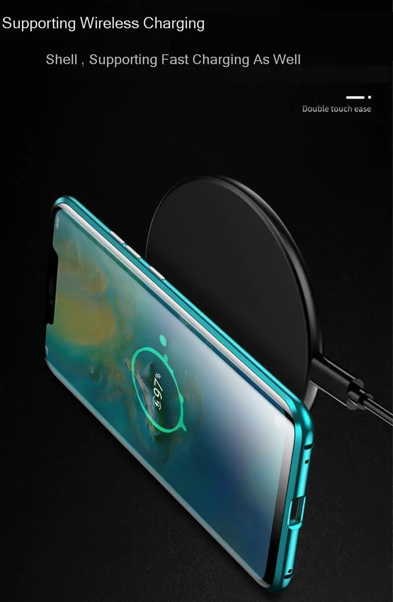 Магнитный 360 Полный Чехол для huawei mate 20 Pro P30 mate 20 Lite металлический передний задняя крышка из закаленного стекла huawei mate 20 Pro 20X чехлы