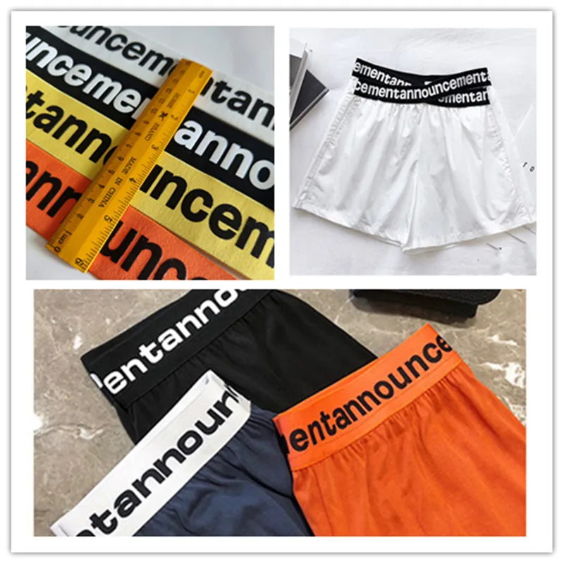 40mm Black and White Color Elastic Band Pattern Letters Rubber Webbing Clothing Clothes Sewing Accessories Supplies 1 M | Дом и сад