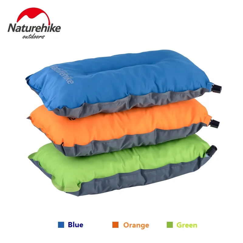 NatureHike-almohada inflable automática para viajes, acampada, siesta, almohada de aire portátil con espuma