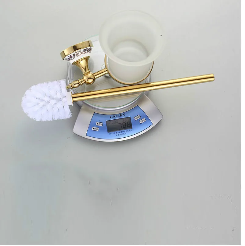 

Nail Free Antique Brass Color Toilet Brush Holders Stainless Steel For Bathroom Accessories Cleaning Tool Holder Bath Products