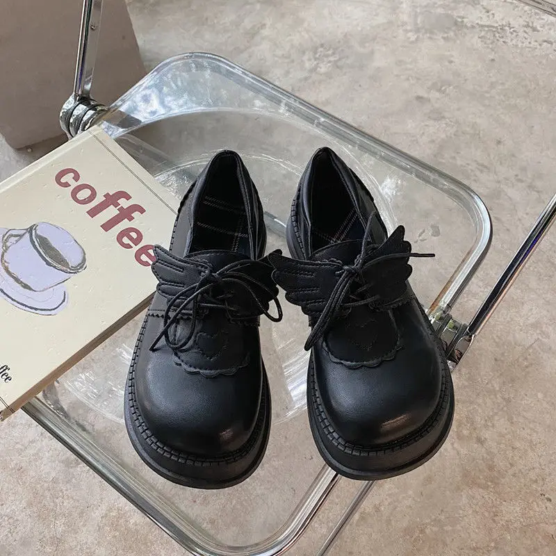 

New cute little wings Lolita shoes kawaii Japanese JK uniform Sneakers platform shoes college girls Mary Jane shoes women shoe