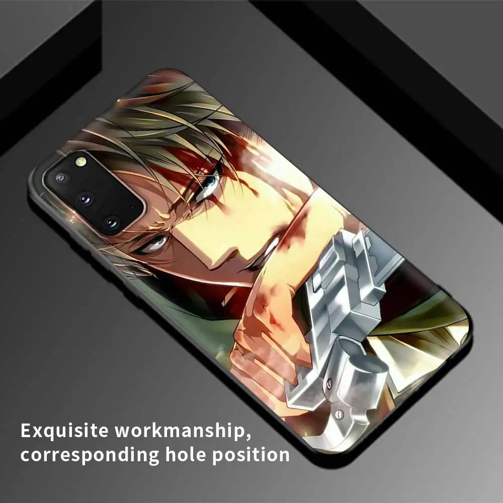 

Soft Phone Case For Samsung Galaxy Note 20 Ultra 10 Lite S10 Plus S20 FE 5G 9 8 Back Cover S21 Funda Attack On Tian Anime Coque