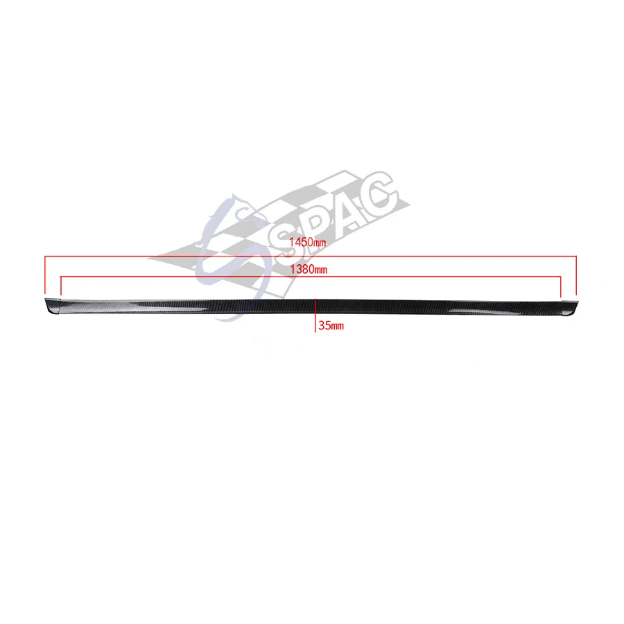 1 5 м Резиновая полоса спойлер мягкий ПВХ материал черный/углеродное волокно