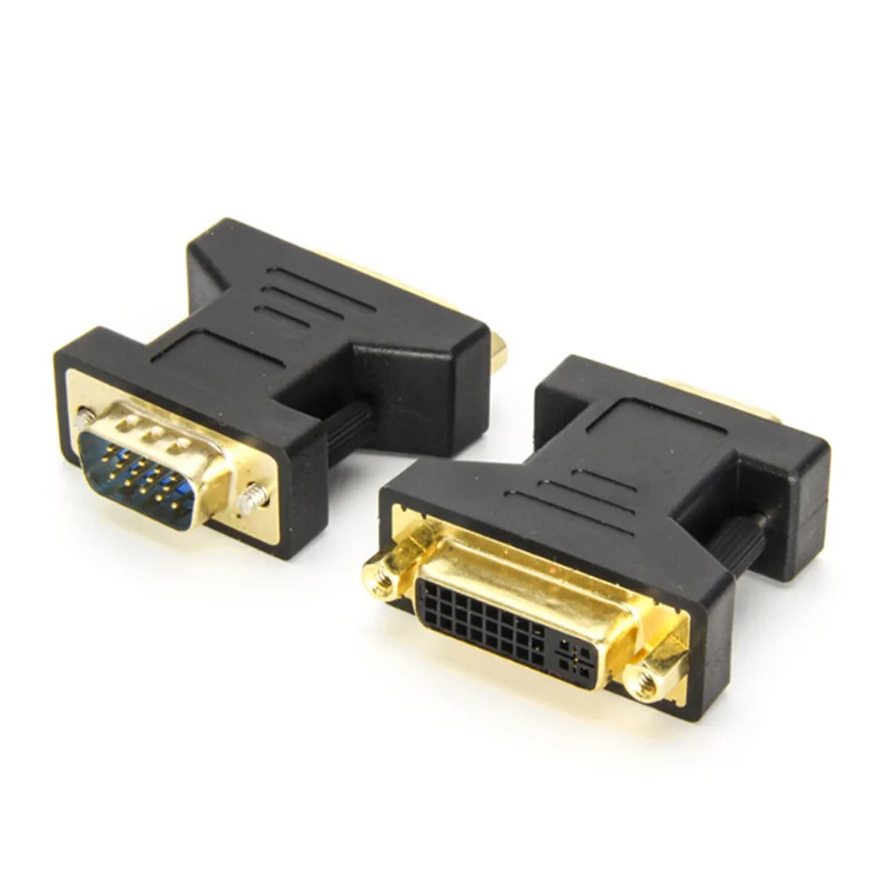 Женский и мужской видео адаптер ноутбук проекционный позолоченный DVI 24 + 5 к VGA HDTV