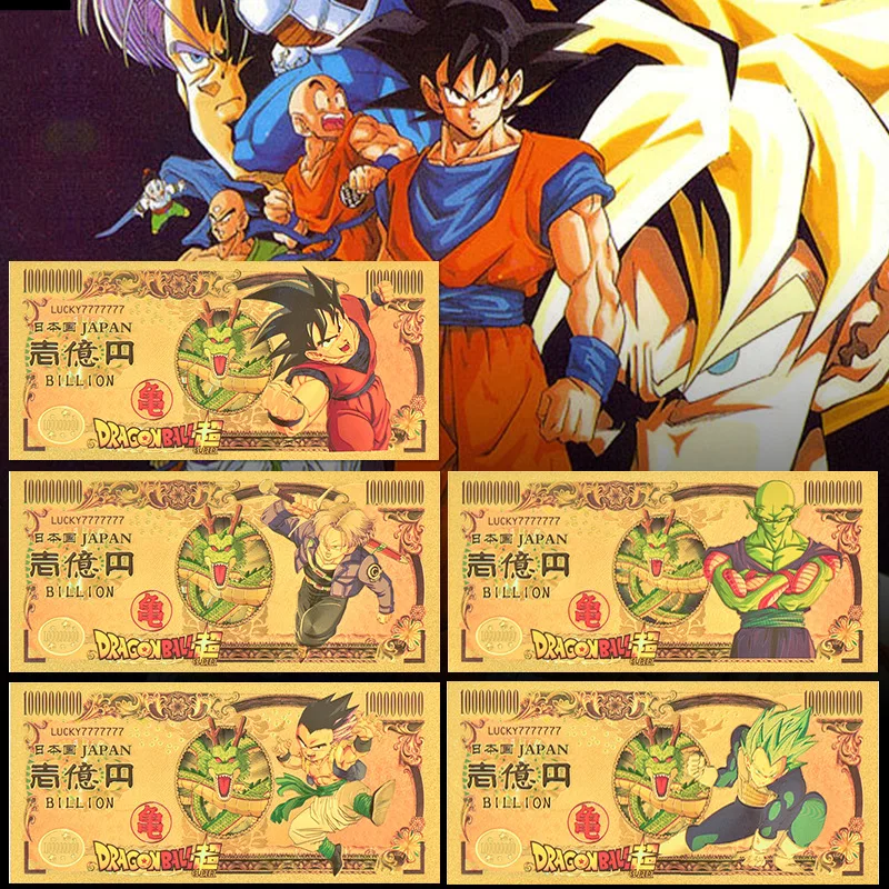 

100000000 Dragon Ball Animation Peripherals Commemorative Banknote Cartoon Gold Foil Color Printing Collection Decoration Gift