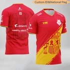 Футболка CSGO Dota2 LoL с эмблемой киберпроигрывателя, униформа G2, испанская футболка, мужская и женская футболка с индивидуальным рисунком