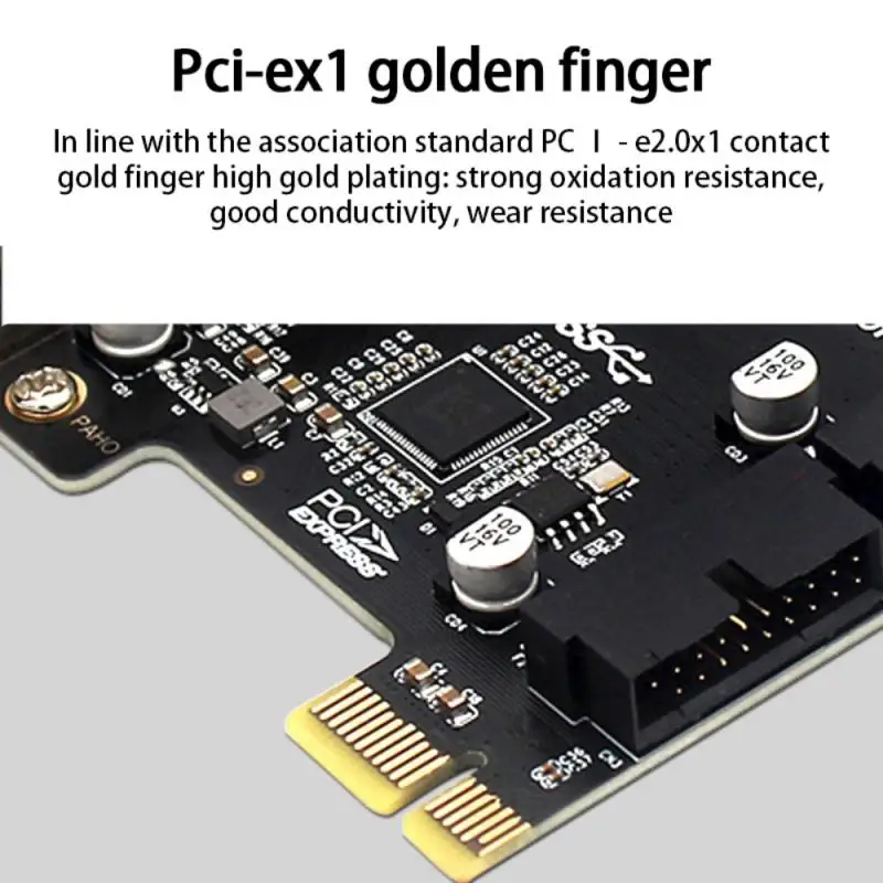 

PH62 Desktop PCI-E to USB3.0 Expansion Card PCI-E Chassis Front Panel 19/20PIN Interface Cable Computer Cables & Connectors