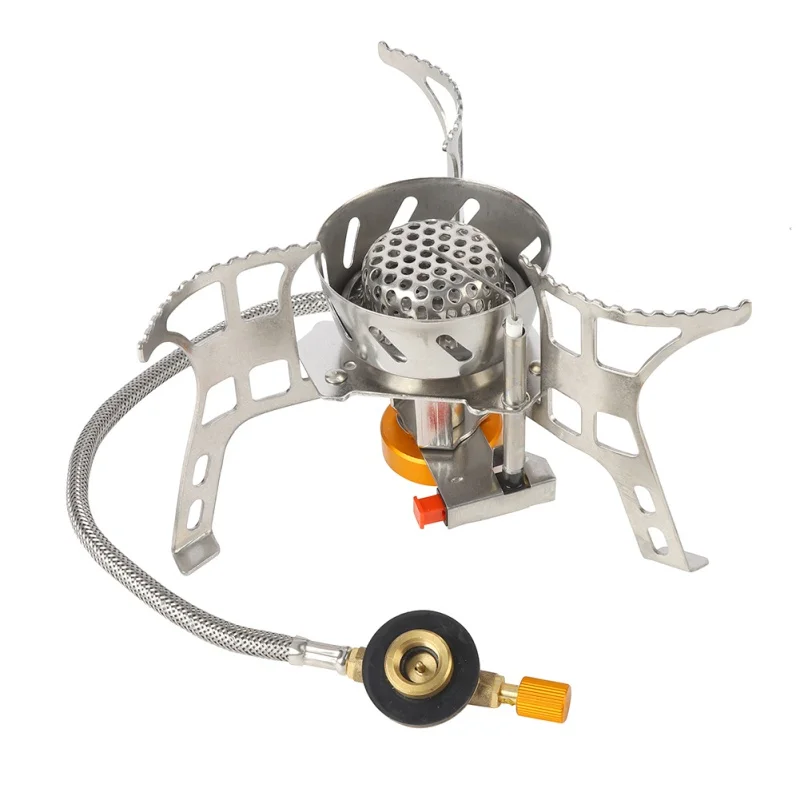 Новая уличная газовая ветрозащитная плита горелка для кемпинга складная