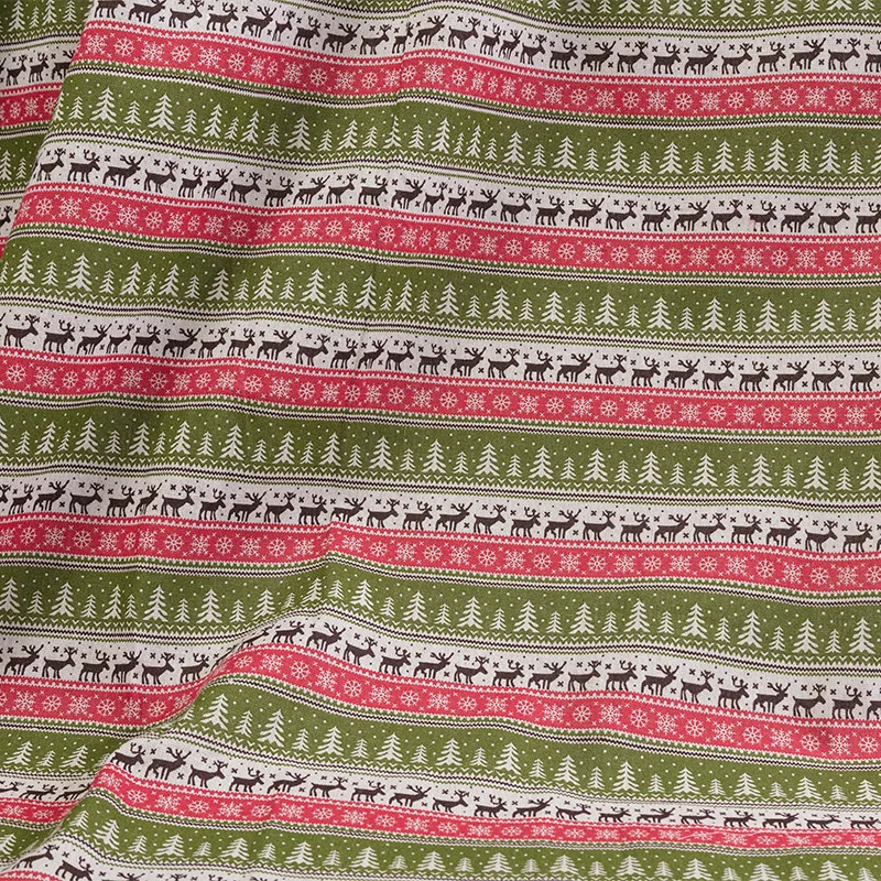 Необработанная ткань из полиэстера и льна для Рождественского украшения или