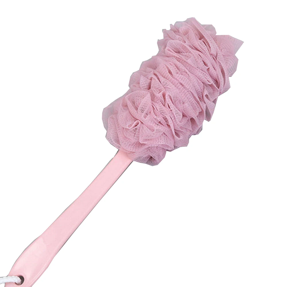Pink Массажные щетки, новинка, длинная ручка, мягкая сетка, задняя часть тела, Мочалка для душа и ванны, щетка, губка для ванной, щетка для душа - Цвет: Pink
