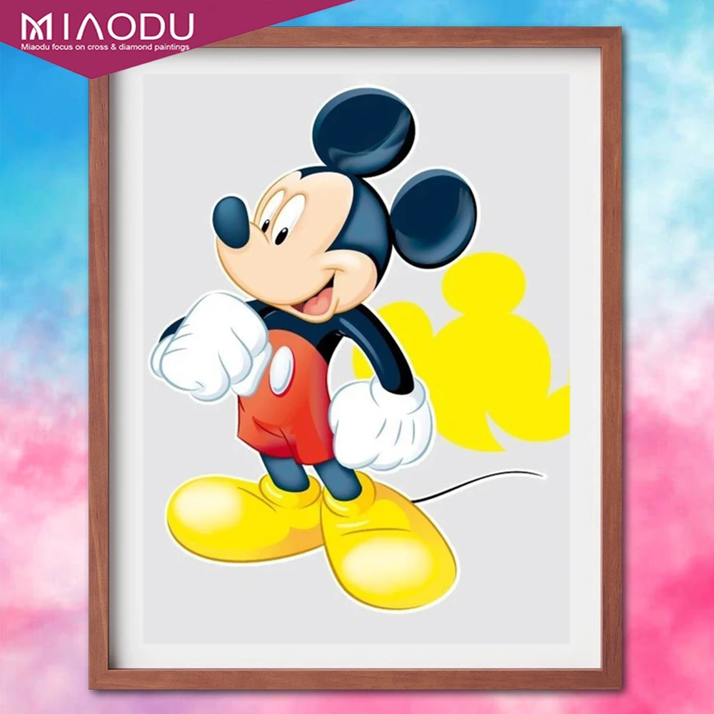 

Disney 5D DIY Full Round Drill Diamond Painting Cartoon Animal Mickey Minnie Mouse Mosaic Cross Stitch Mosaic Home Decoration