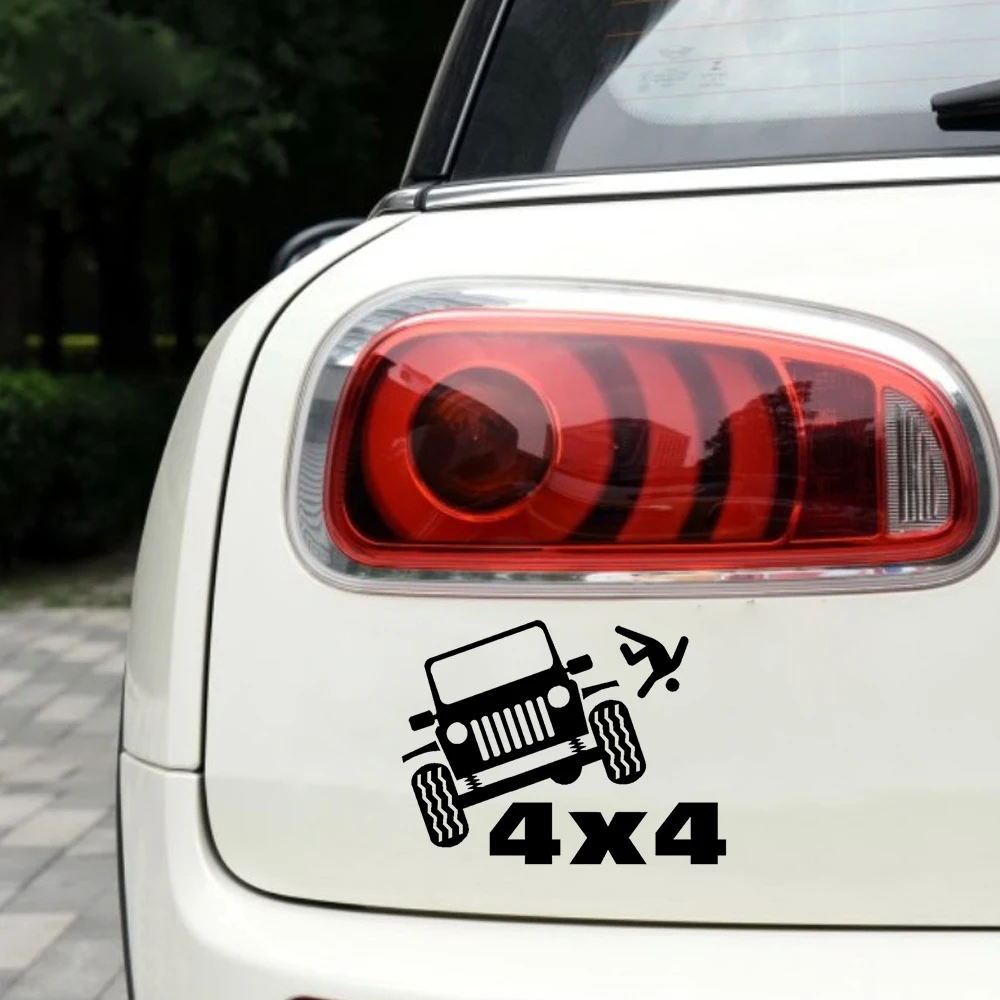 

Car Sticker Vinyl 15cm*11cm 4x4 Funny Vinyl Stickers and Decals Funny 3D Stickers On Car Styling Creative