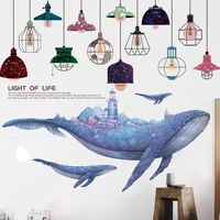 large nordic style wall stickers for kids room bedroom living room wall decor tv sofa background decor art decals