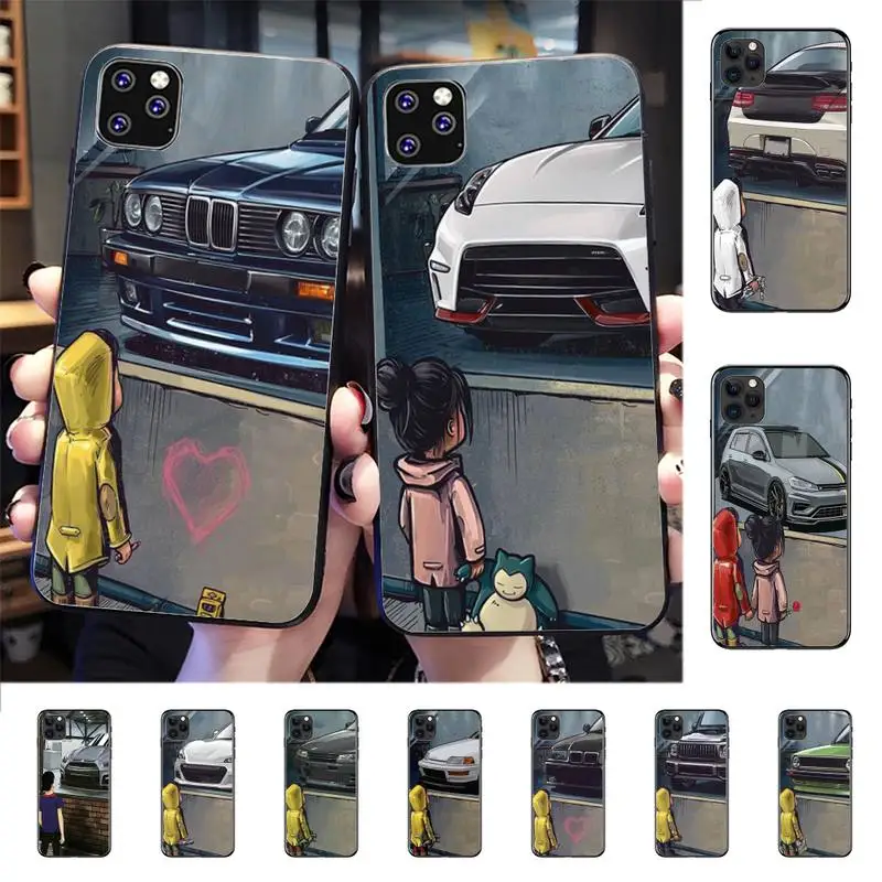 

Boy Girl See Cool Sports Car Drift Phone Case for iPhone 11 12 13 mini pro XS MAX 8 7 6 6S Plus X 5S SE 2020 XR cover