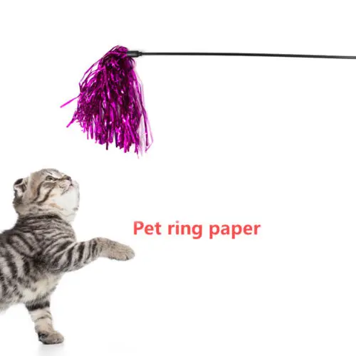 1 шт. товары для домашних животных кошек игрушки с цветной лентой забавная