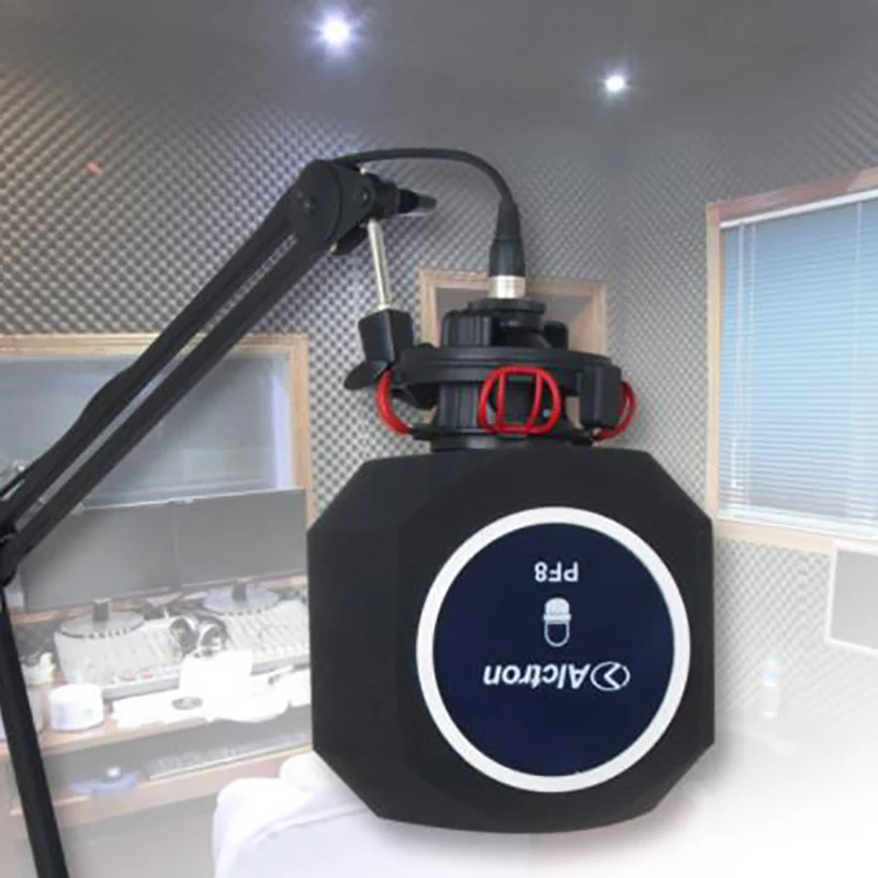 

Базовый студийный микрофонный экран PF8, акустический фильтр, настольный микрофон для записи, шума, инструкции, ветровой экран