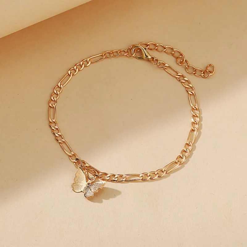 

Creative Retro Butterfly Pendant Anklet Simple Temperament Jewelry for Women