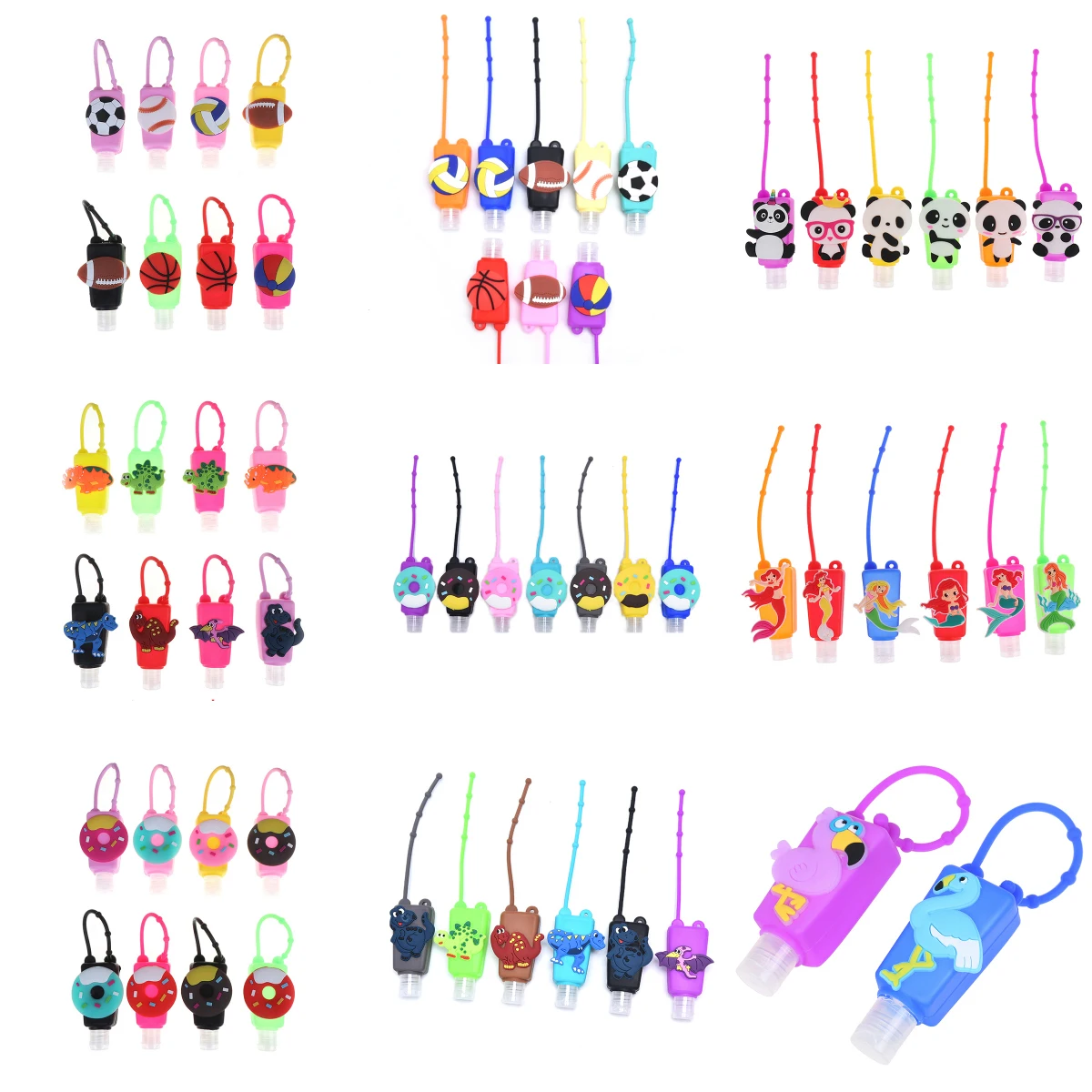 1 шт. 30 мл симпатичный силиконовый миниатюрный антисептик для рук держатель геля