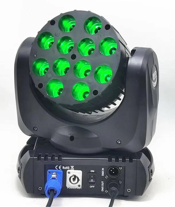 2 pz/Лот 12x12 W Con светильник чехол 150 LED Fascio движущийся головной свет dj оборудование