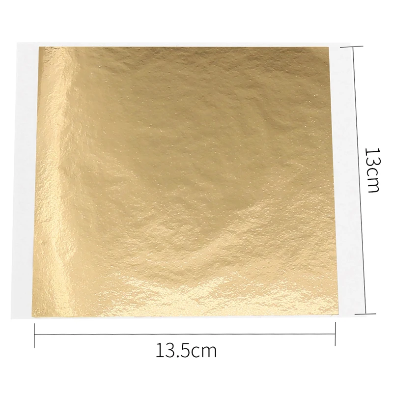 13x см золотая фольга бумажные листы с золотыми листьями для искусства и рукоделия