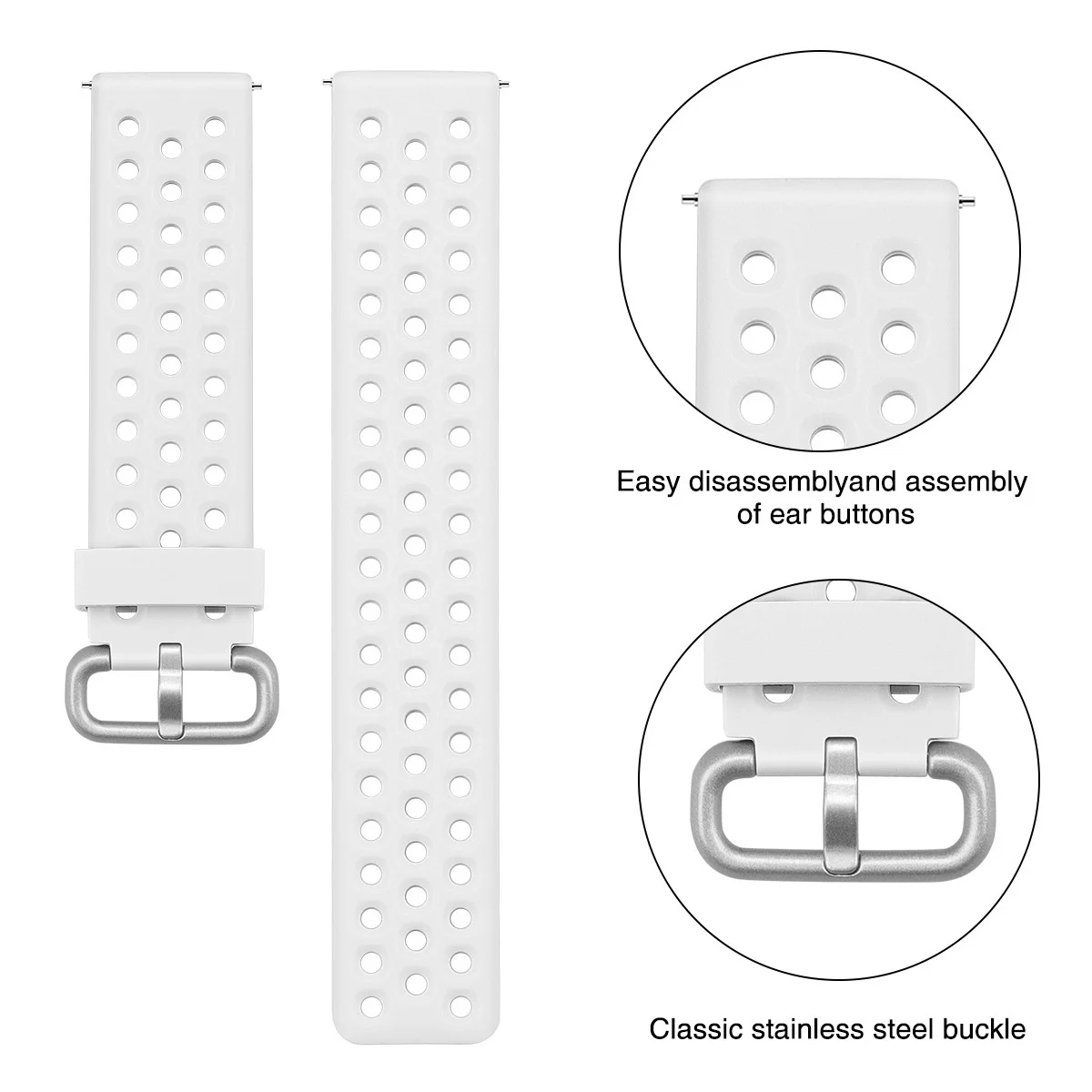 Ремешок силиконовый сменный для наручных часов водонепроницаемый спортивный