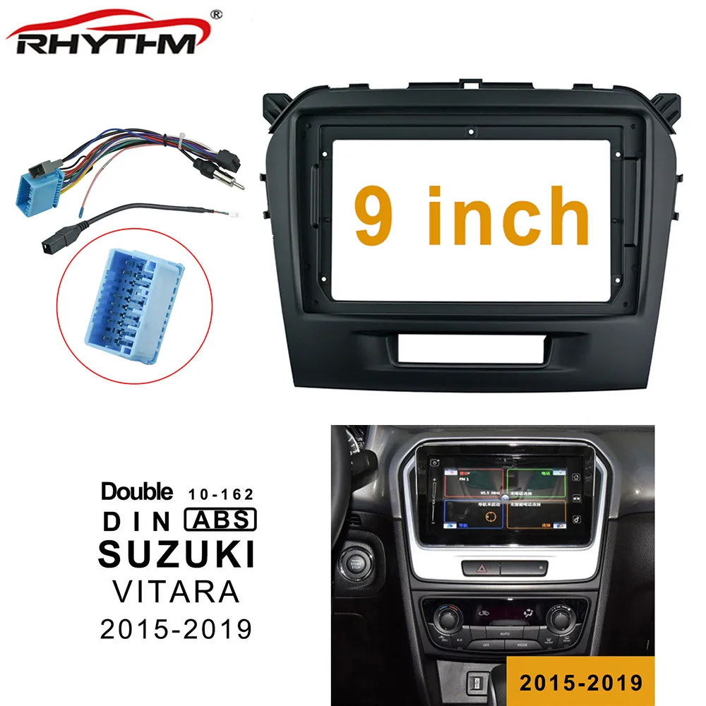 9-дюймовая Автомобильная облицовка для SUZUKI VITARA 2015-2019 1din/2din приборная панель аудио