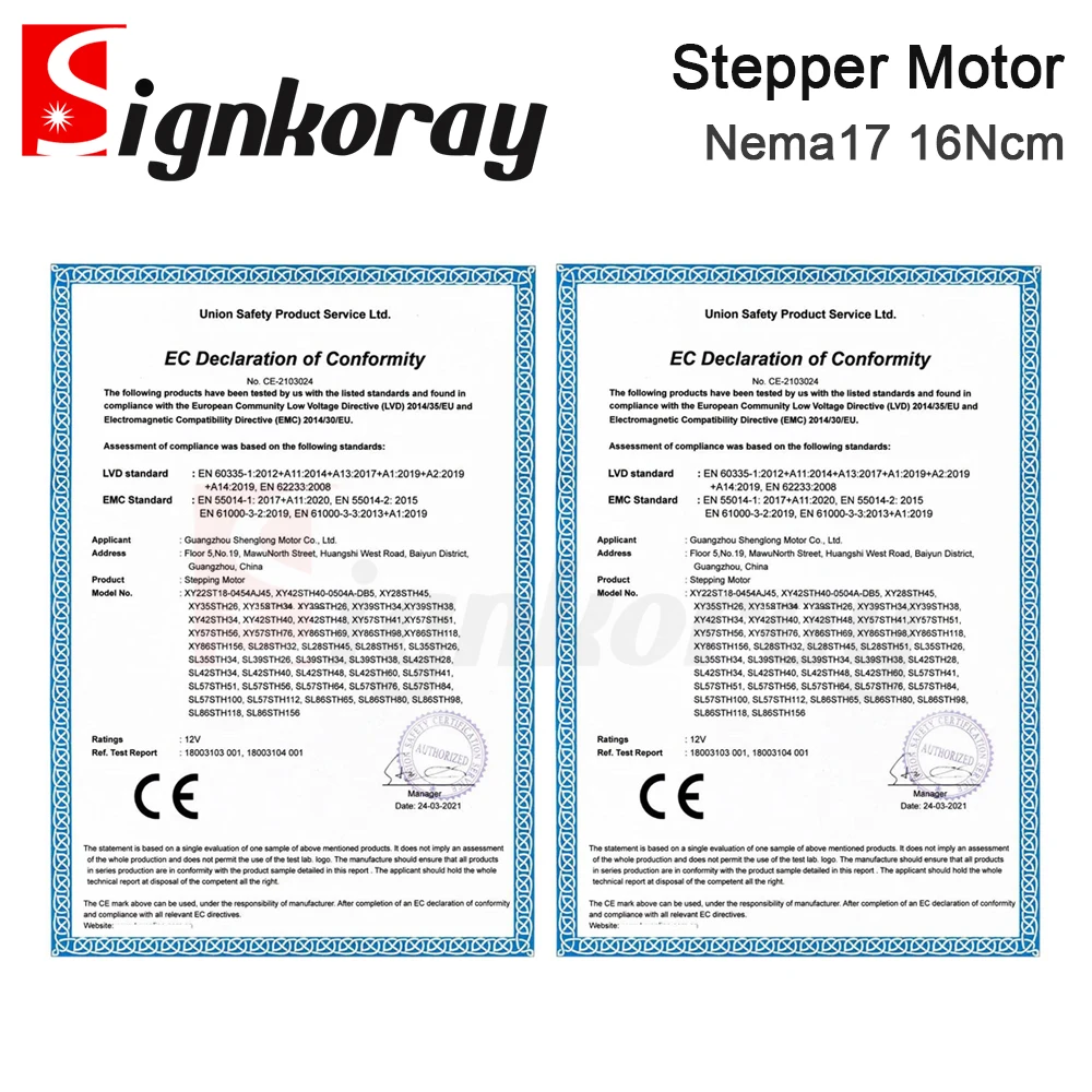Шаговый электродвигатель SignkoRay Nema17 20 мм 16 см 1A шаговый 4-Lead 17HS08-1004S для экструдера с