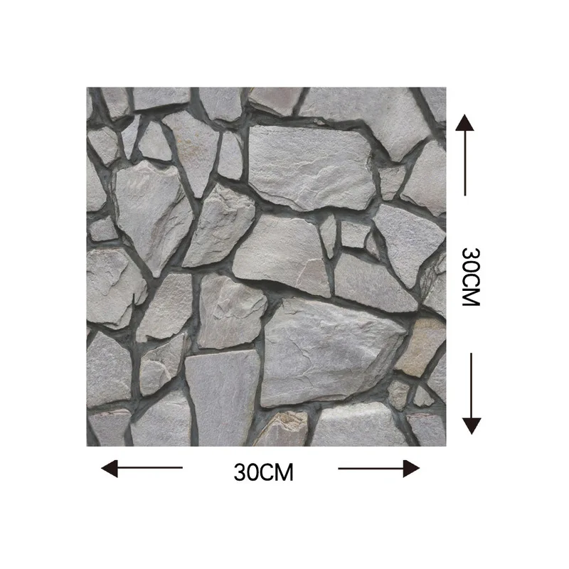 Настенная бумага из искусственного рустикального кирпича с роликовыми камнями