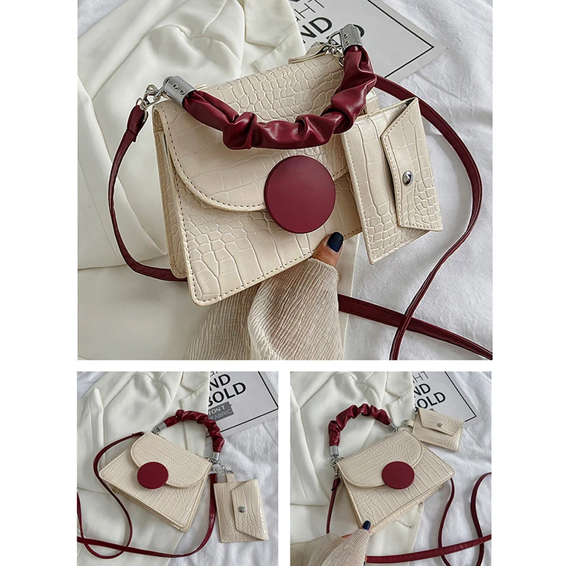 

2021 New Style Fashion Textured Bag Casual Western Style Women's Bag Korean-style Fashion Handbag Shoulder Square Sling Bag