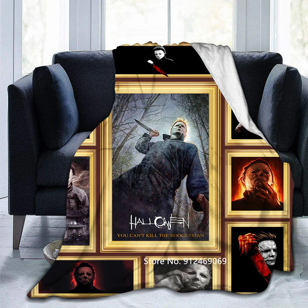 Мягкое Фланелевое Флисовое одеяло Майкла Майерса из фильма ужасов 3D на Хэллоуин |