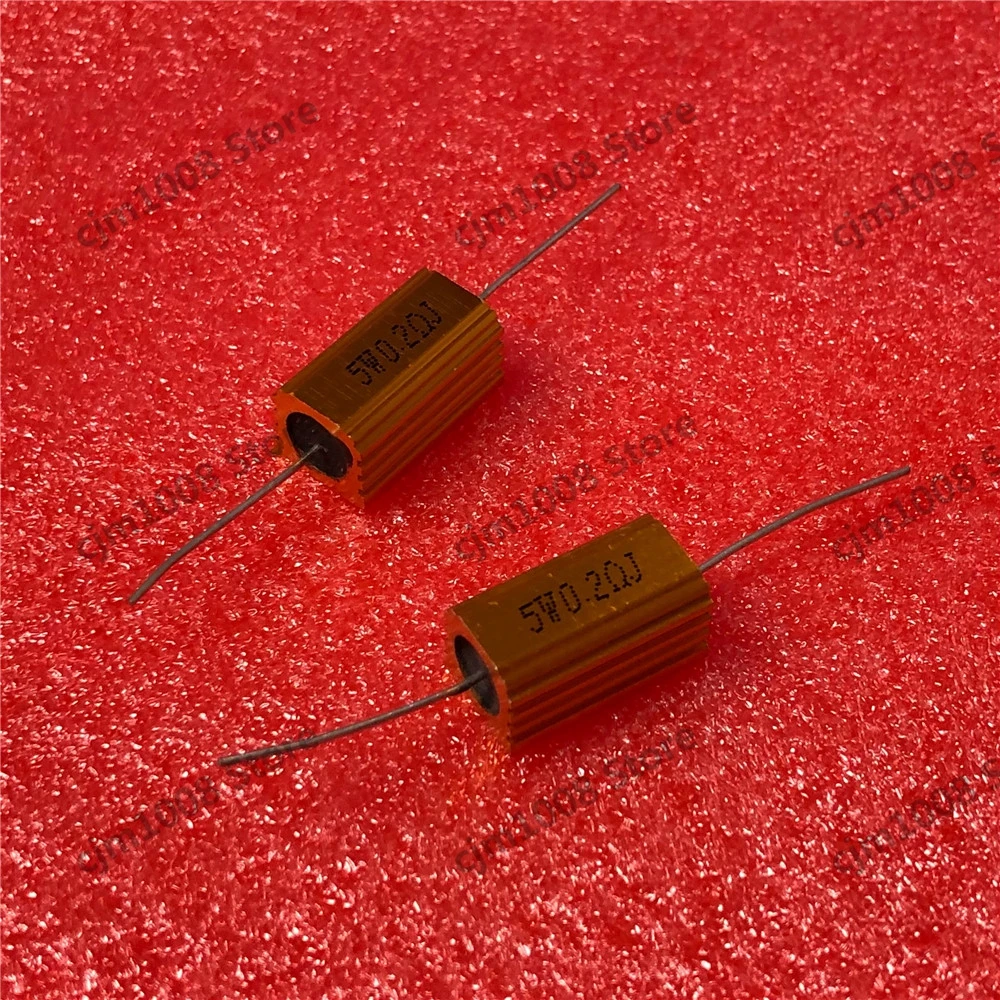 RX24 5W 0.2R 0.2RJ мощный металлический корпус золотой алюминиевый проволочный резистор