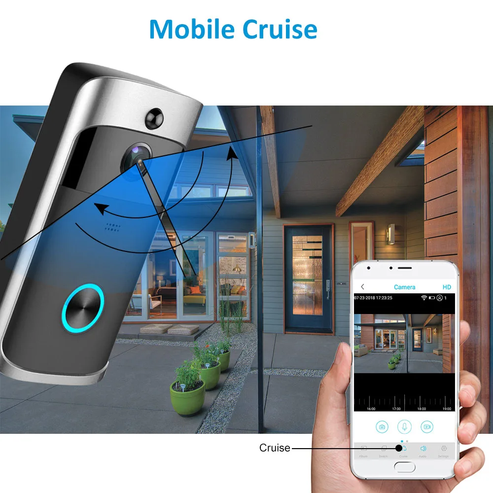 

Smart Doorbell Camera Wifi Wireless Call Intercom Video-Eye for Apartments Door Bell Ring for Phone Home Security Cameras